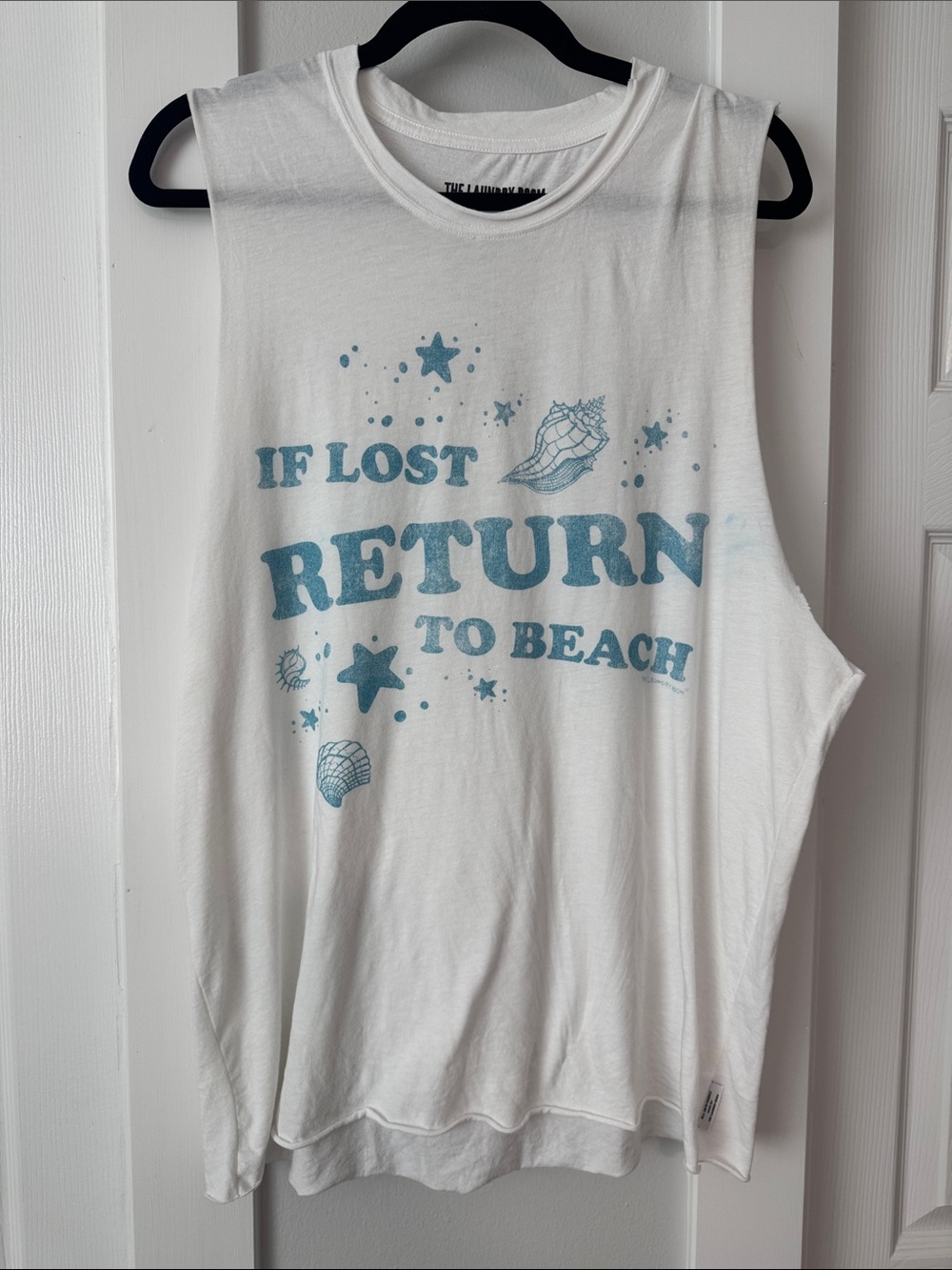 The Laundry Room “If Lost Return To Beach” Graphic Muscle Tank